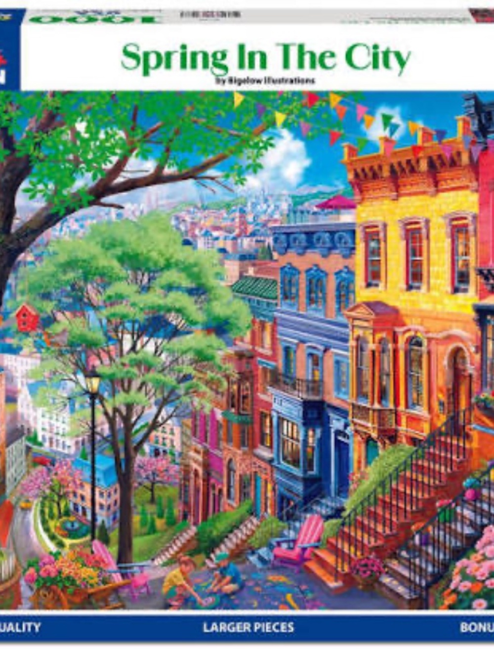 SPRING IN THE CITY - 1000 PIECE JIGSAW PUZZLE white mountain